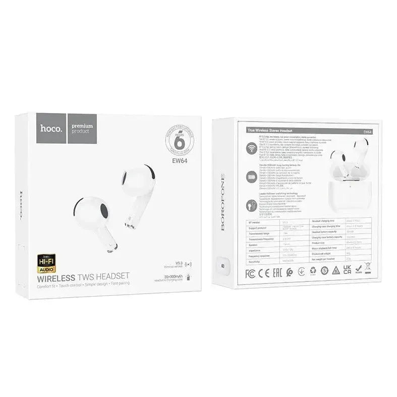 Hoco EW64 3rd Gen Design True Wireless Stereo Headset White