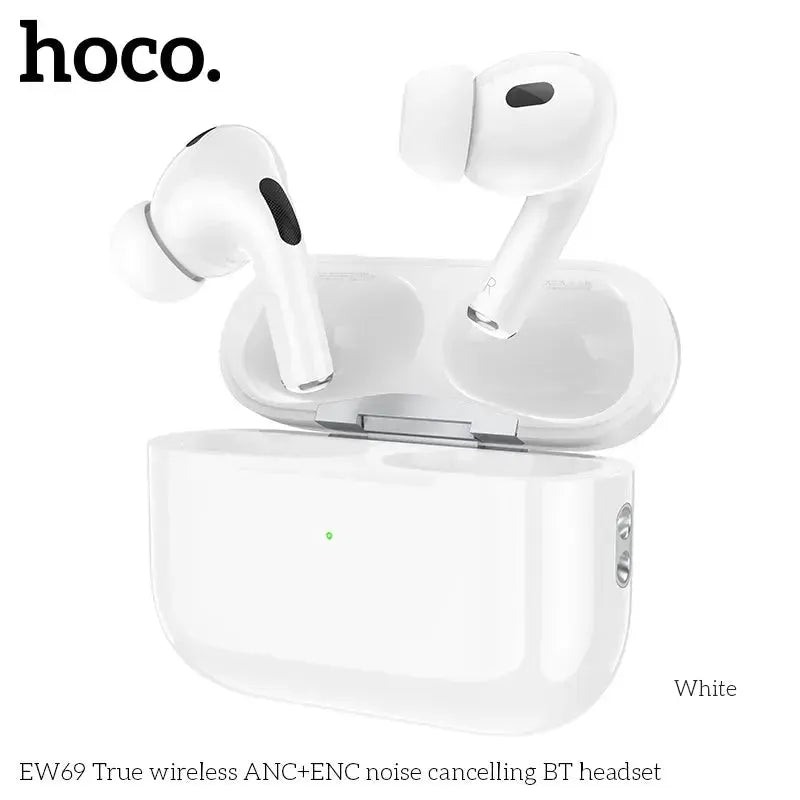 Hoco EW69 True Wireless ANC+ENC Noise Cancelling BT Headset White