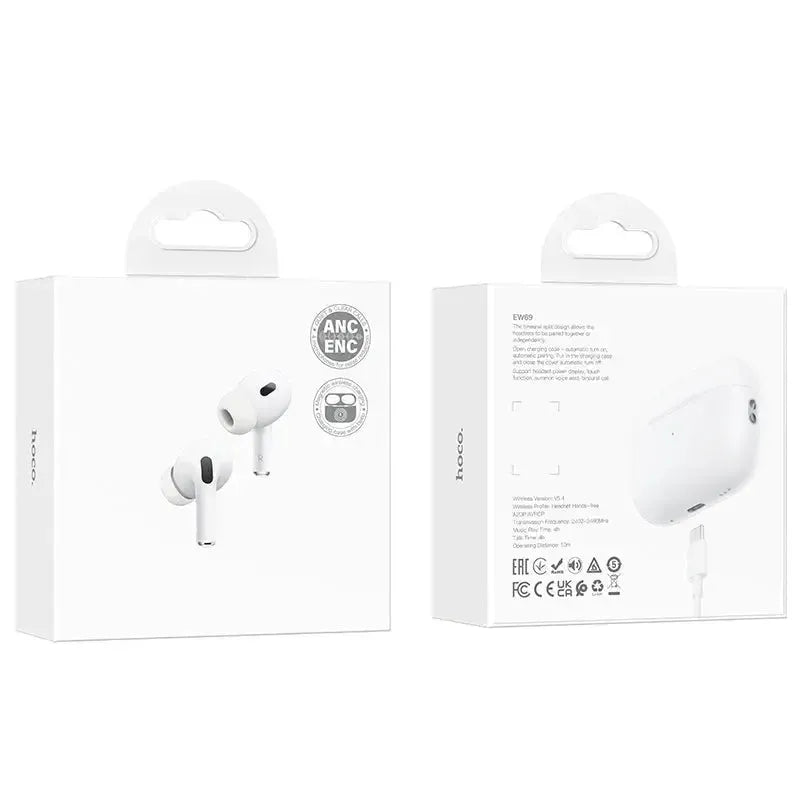 Hoco EW69 True Wireless ANC+ENC Noise Cancelling BT Headset White