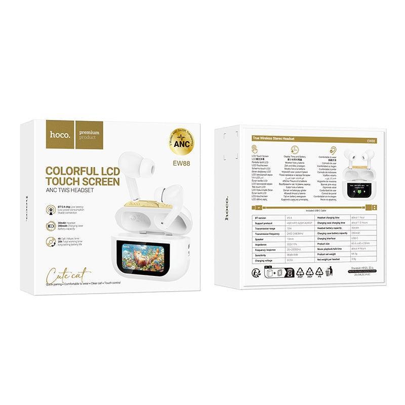 Hoco EW88 True Wireless ANC Touch Screen BT Earbuds White