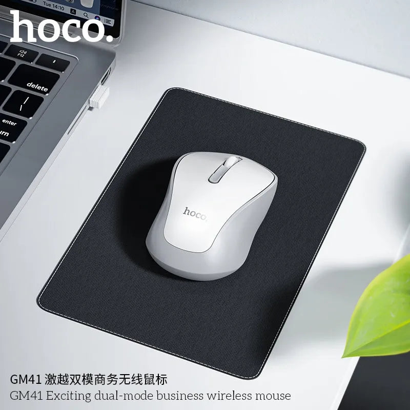 Hoco GM41 Exciting Dual-Mode BT+2.4G Business Wireless Mouse White