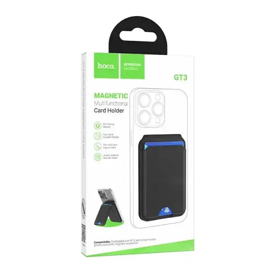 Hoco GT3 Idol Multifunctional Magnetic Card Holder Black