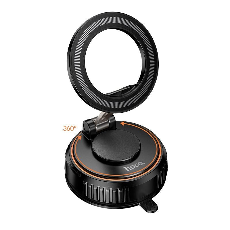Hoco H105 Journey Magnetic Multi Purpose Suction Cup Phone Holder Black Orange
