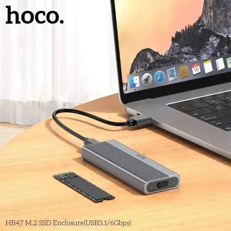 Hoco HB47A M.2 SSD Enclosure USB3.2/10Gbps Gray