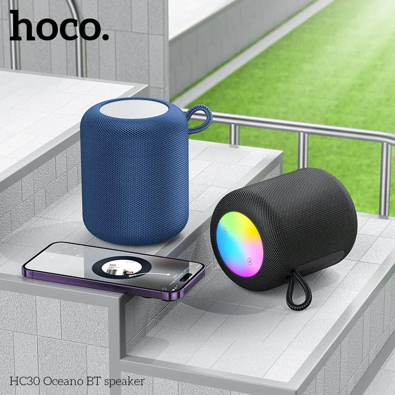 Hoco HC30 Oceano Colourful LED Touch Button BT Speaker Black