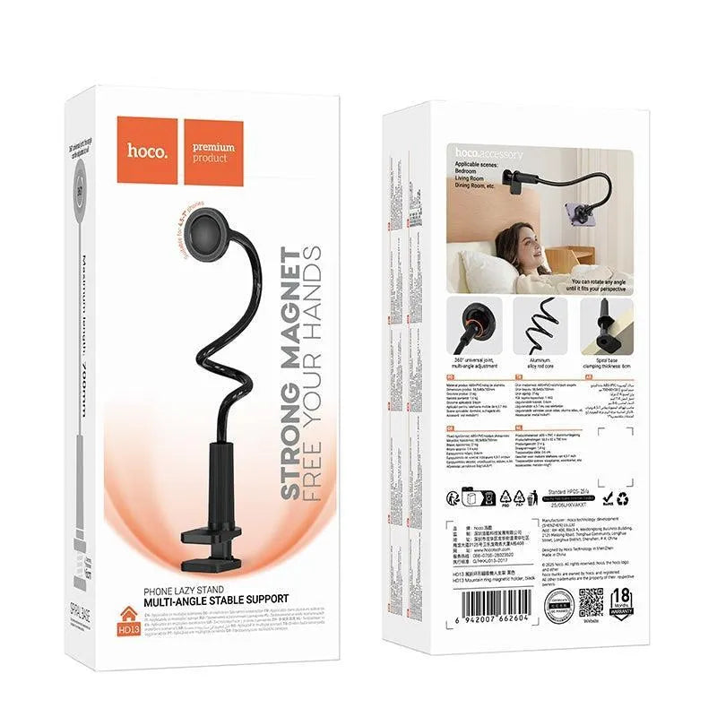 Hoco HD13 Desktop Mountain Ring Magnetic Holder Black