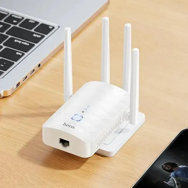 Hoco HI35 WiFi4 300 Mbps Repeater EU White