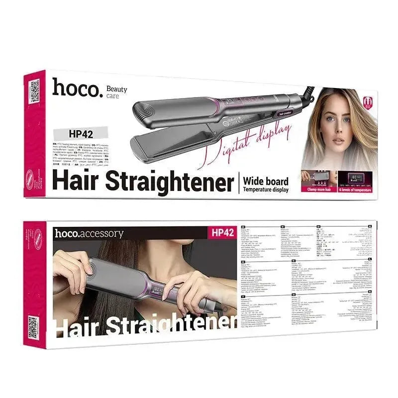 Hoco HP42 Wide Board Hair Straightener With Digital Display EU Gray