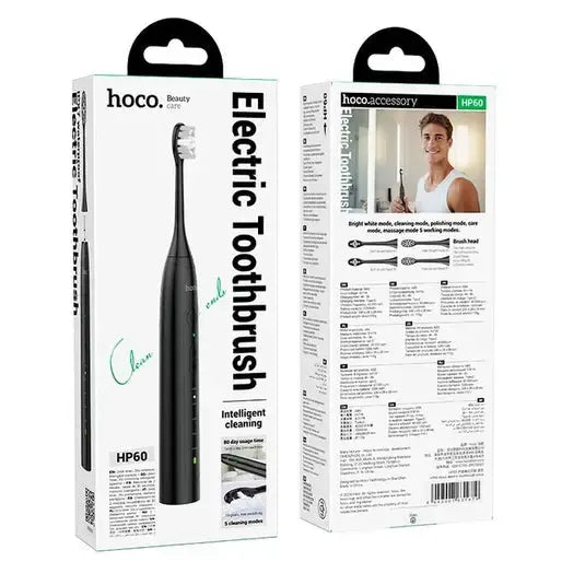 Hoco HP60 Intelligent 80 Days Usage 4 Head Electric Tooth Brush Black