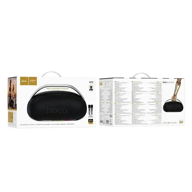 Hoco HT2 Melody Portable BT Speaker With 2 Microphones 300W Black