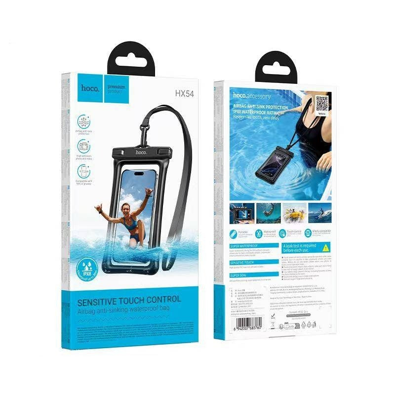 Hoco HX54 Sensitive Touch Control Phone Waterproof Bag Black