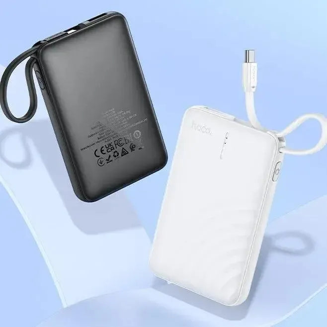 Hoco J134 Strong Power Bank With USB-C Cable 5000mAh Black