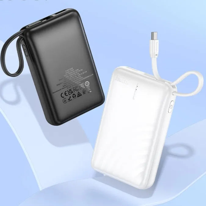 Hoco J134A Strong Power Bank with Cable USB-C 10000mAh Black