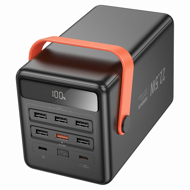 Hoco J142 Surpass 7 Output 22.5W & PD20W Fully Compatible Power Bank 100000 mAh Black