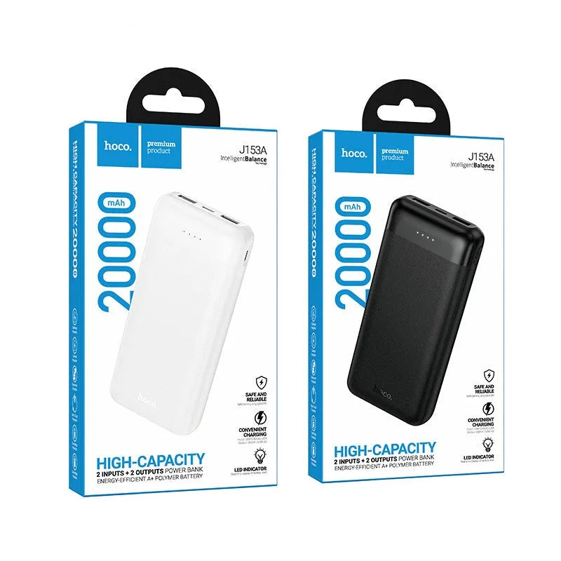 Hoco J153A Stability 2 OutPut Power Bank 20000mAh Black