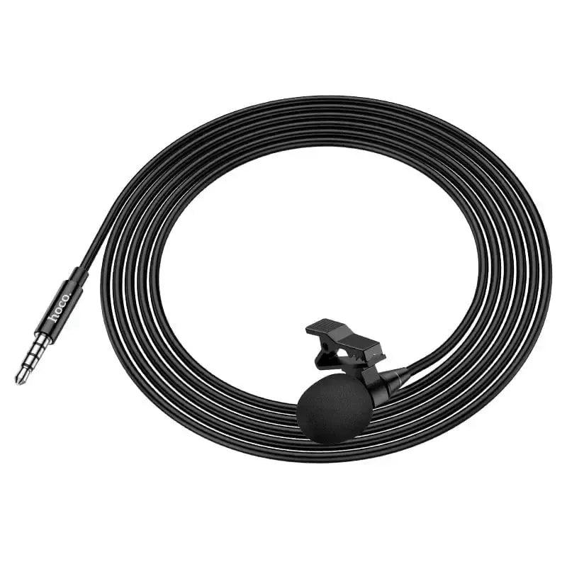 Hoco L14 Lavalier 3.5mm Universal Audio Plug Microphone 2m Black