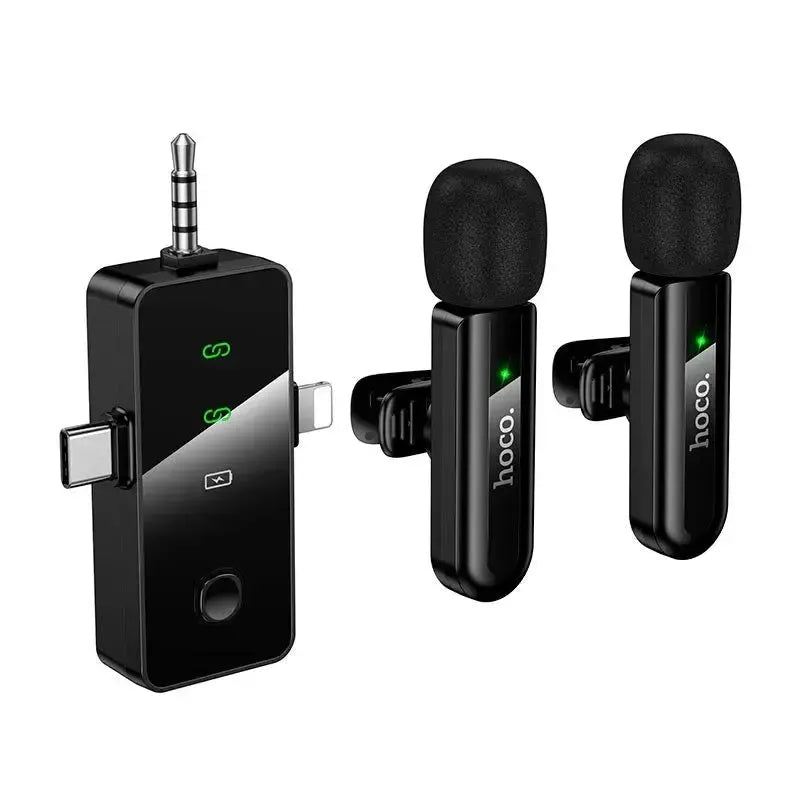 Hoco L20C Fair Dual-Mic Wireless Microphone iP / Type-C / 3.5 Black