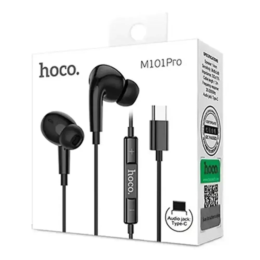Hoco M101 Pro Crystal Joy Type-C Wired Earphone Black