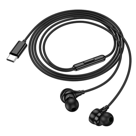 Hoco M116 Benevolent Type-C Universal Digital Earphones With Microphone Black