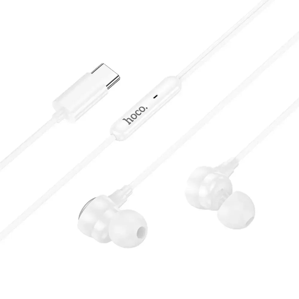 Hoco M116 Benevolent Type-C Universal Digital Earphones With Microphone White