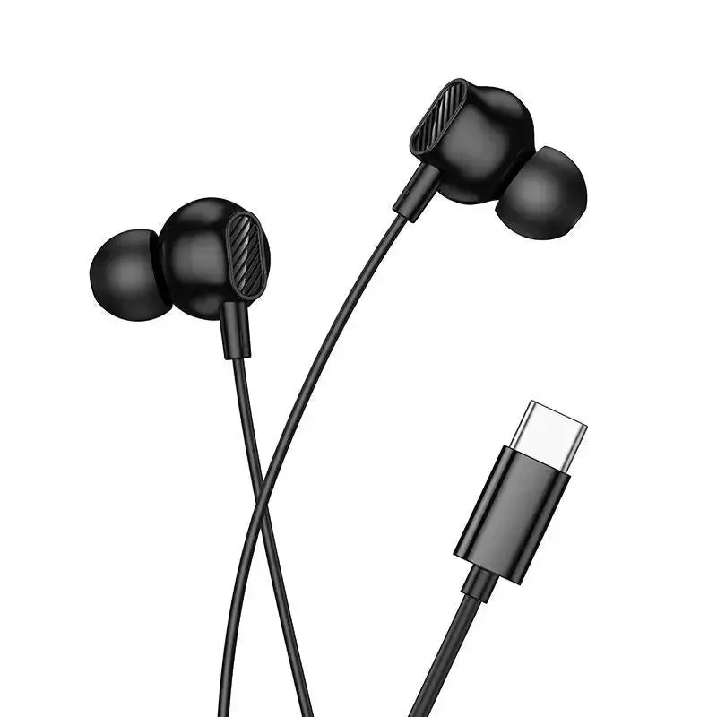 Hoco M117 Victory Type-C Digital Earphones With Microphone Black