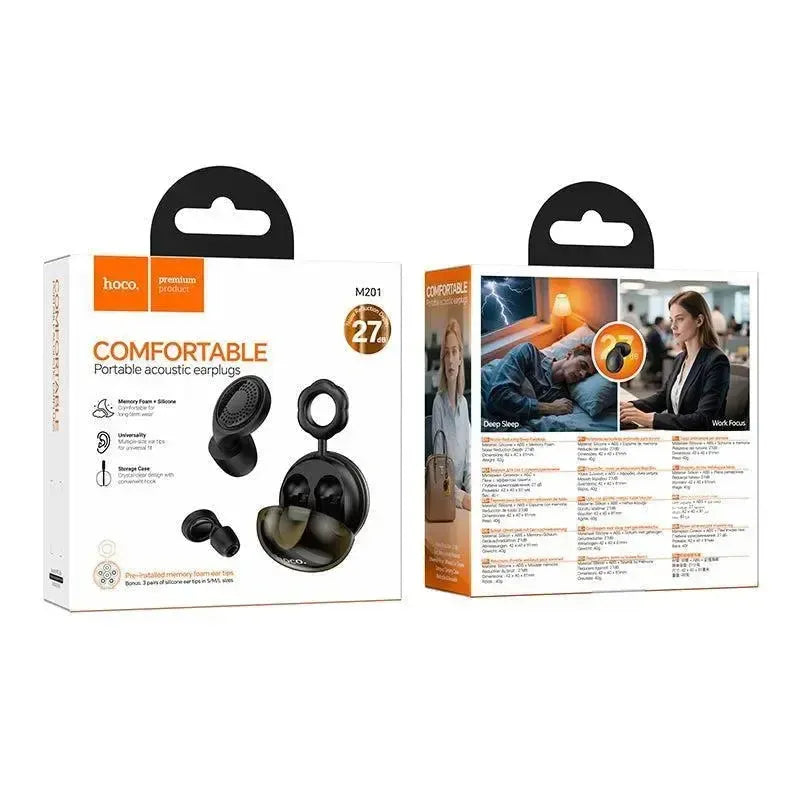 Hoco M201 Cloud Noise-Canceling Sleep Earplugs Black