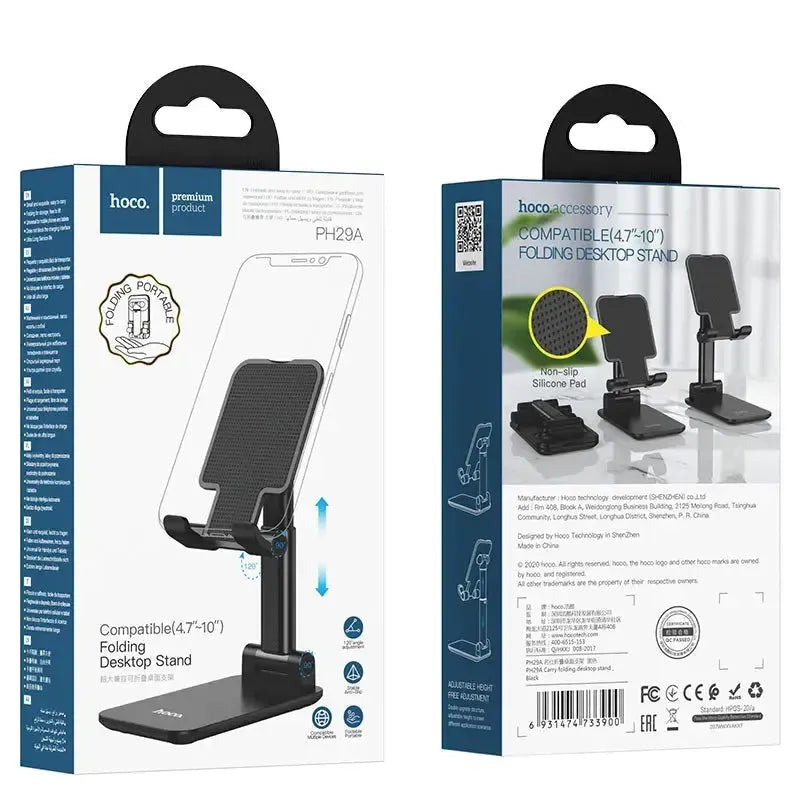 Hoco PH29A Matey Folding Desktop Tablet/Phone Holder Black