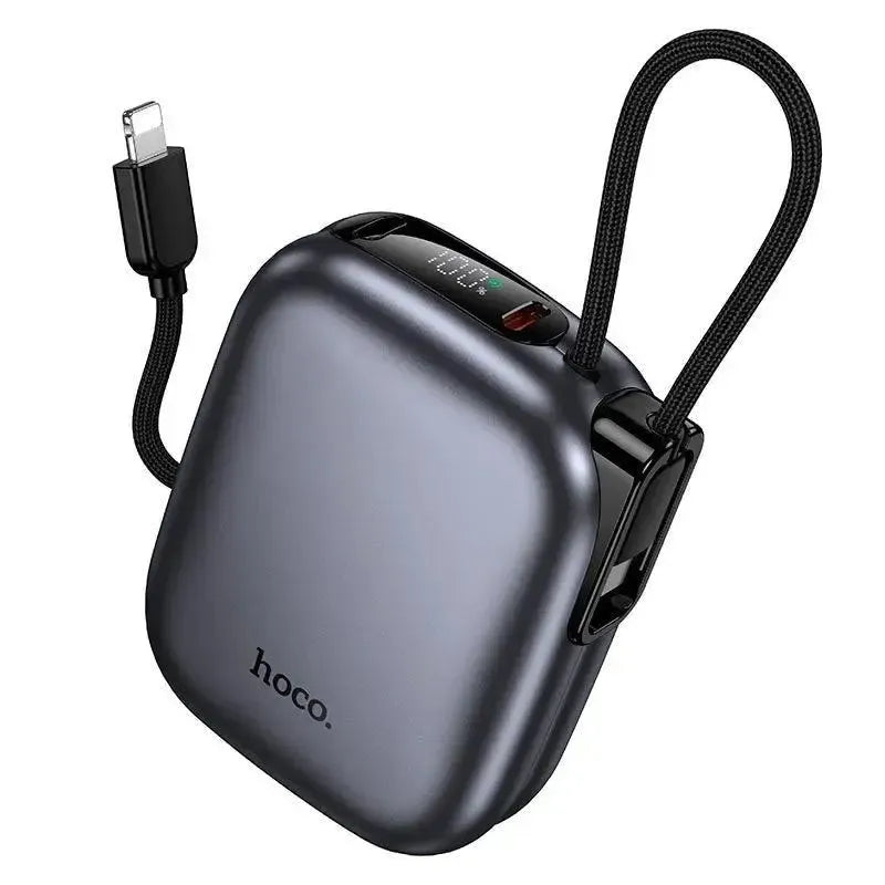 Hoco Q49 Peak PD20W Power Bank With iP & Type-C Cable 10000mAh CCC Gray