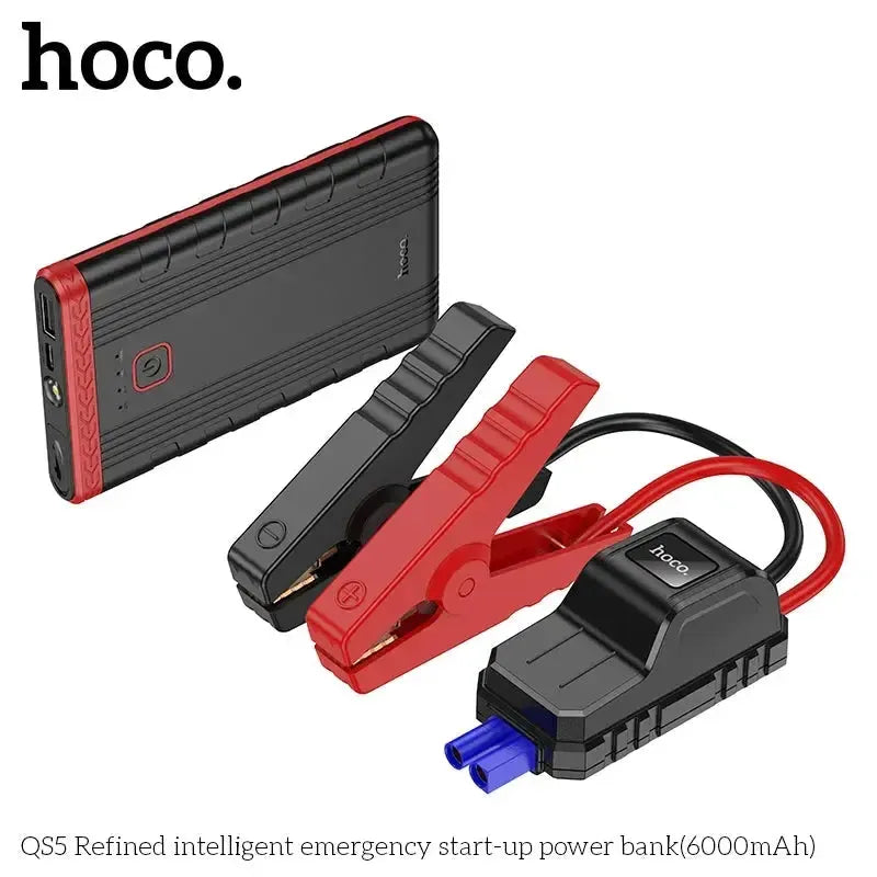 Hoco QS5 intelligent Emergency Jump Lead Power Bank 6000mAh Black
