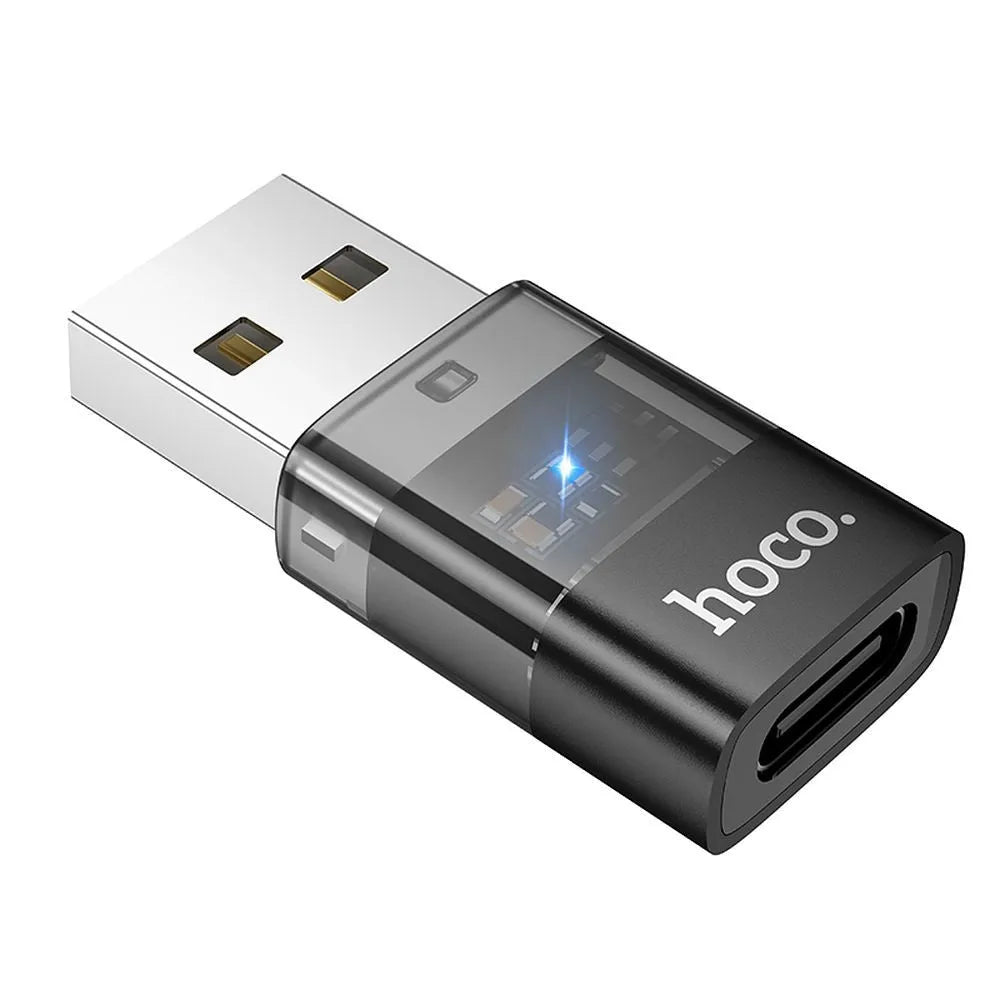 Hoco UA36C OTG USB A Male To Type-C Female Transparent Black