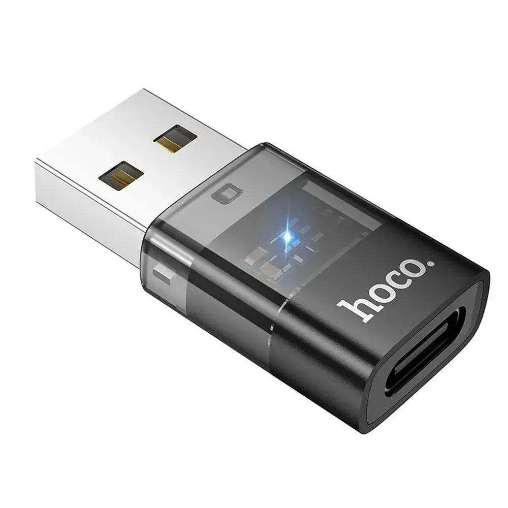 Hoco UA36C OTG USB A Male To Type-C Female Transparent Black