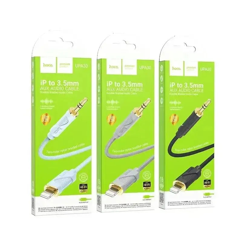 Hoco UPA30 Friend Digital Audio Aux To Lightning Cable 1M Black
