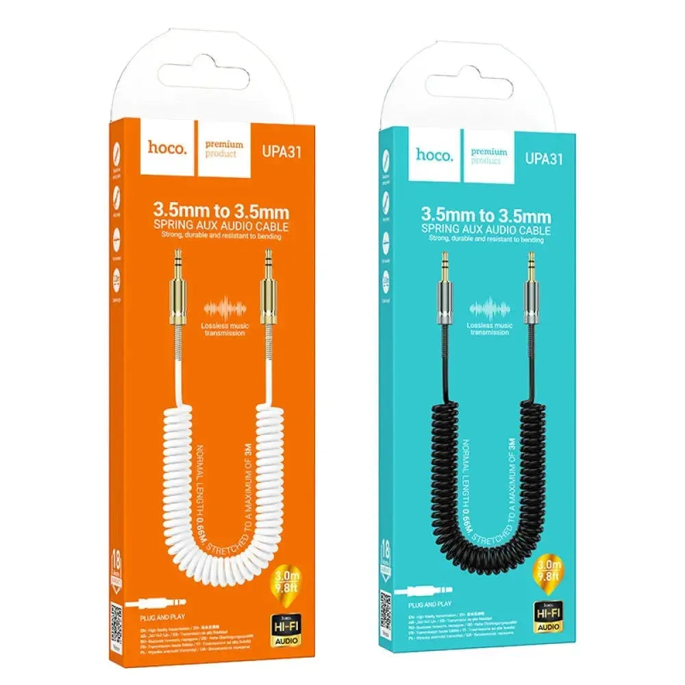 Hoco UPA31 Cindy Spring AUX Audio Cable 3m Black