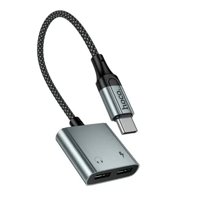 Hoco UPA34A Type-C To Dual Type-C Digital Audio Converter Gray