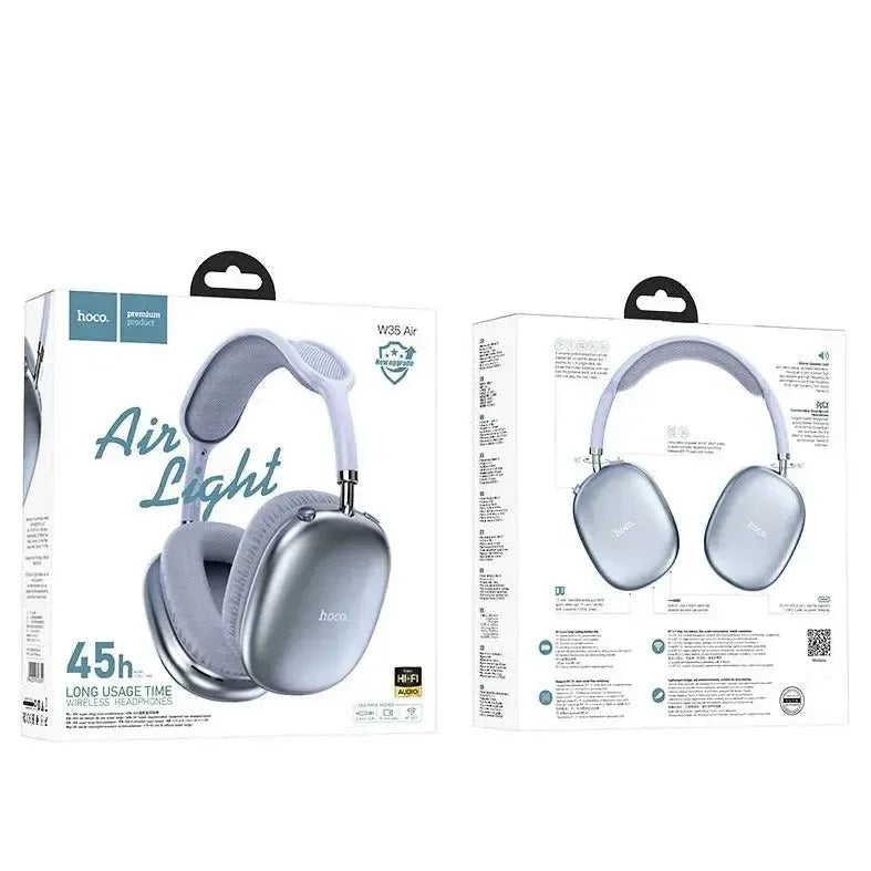 Hoco W35 Free 40h Wireless BT Built-in MP3 Headphone Blue