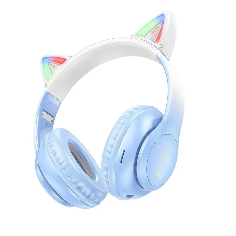 Hoco W42 Cat Ear Double Shade BT Headphones Blue