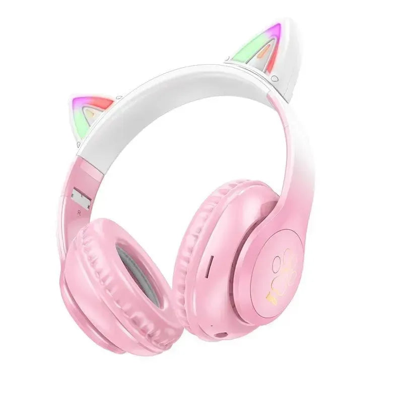 Hoco W42 Cat Ear Double Shade BT Headphones Pink