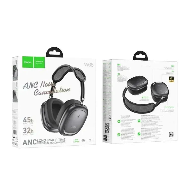 Hoco W68 Calma ANC Noise Canceling BT Headphones App Gray