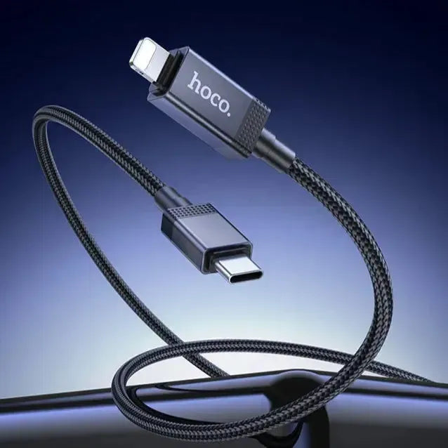 Hoco X118 Generous PD27W Charging Cable With Display Type-C To iP Black