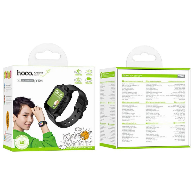 Hoco Y104 4G Kids Camera Smart Watch Black