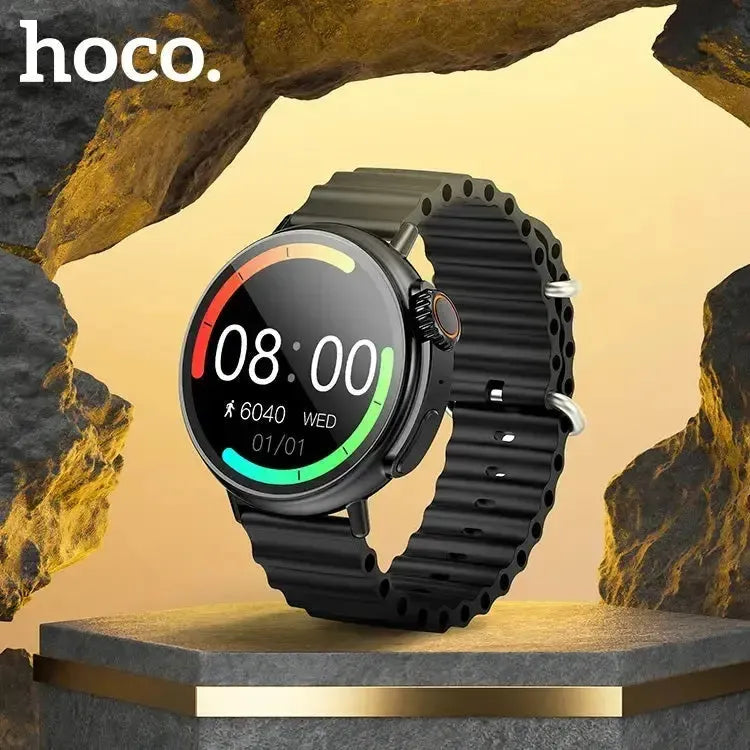 Hoco Y18 Smart IP65 Ultra Band Sports Watch (Call version) Black