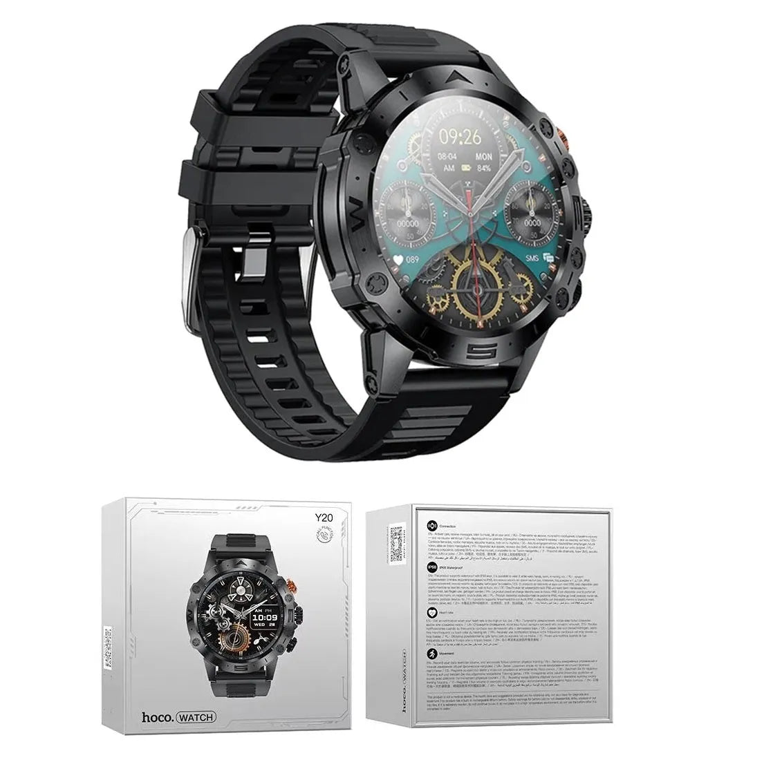 Hoco Y20 Smart Sports Watch Calling Version Black