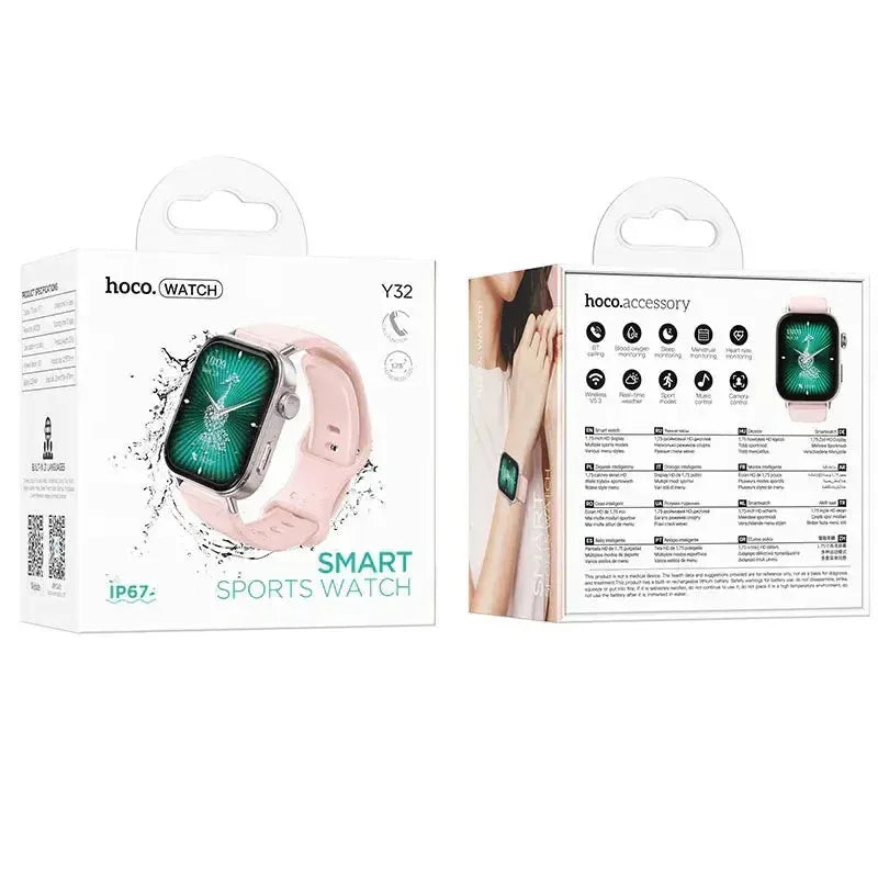 Hoco Y32 Lady Edition Smart Sports Watch Call Version Pink