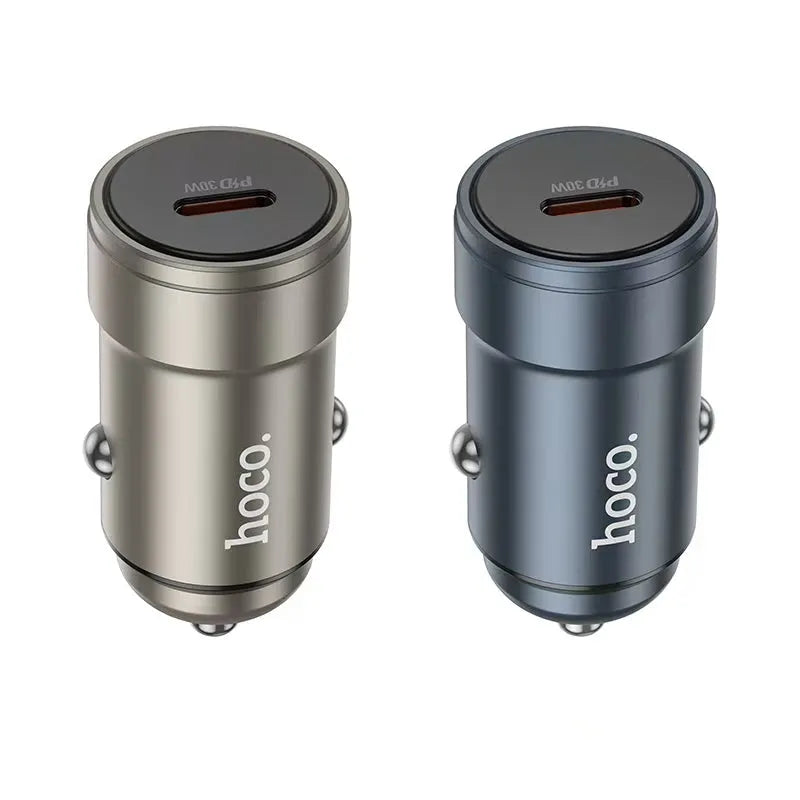 Hoco Z57 Glorious Single-Port PD30W Car Charger Gray