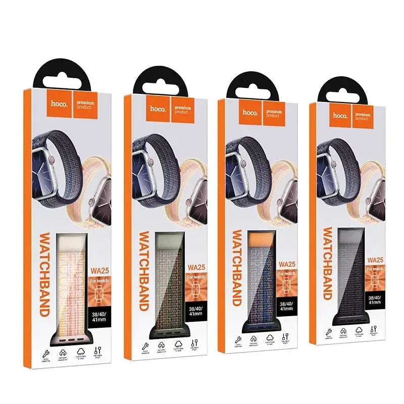 Hoco iWatch WA25 Original Series Nylon Strap 38/40/41mm Black And Blue