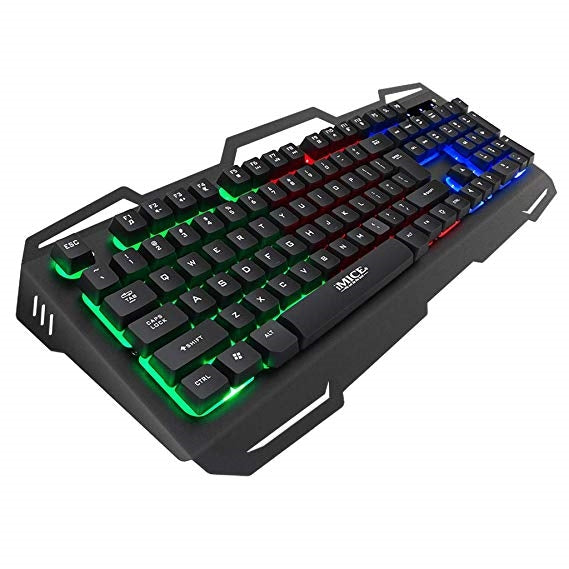 iMICE AK-400 104Keys Backlit USB Wired Multifunctional Gaming Keyboard Black-www.firsthelptech.ie