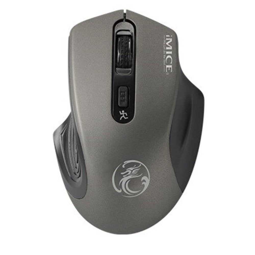 iMICE G-1800 2.4g Ergonomic Silent Wireless Mini Office Mouse Grey-www.firsthelptech.ie