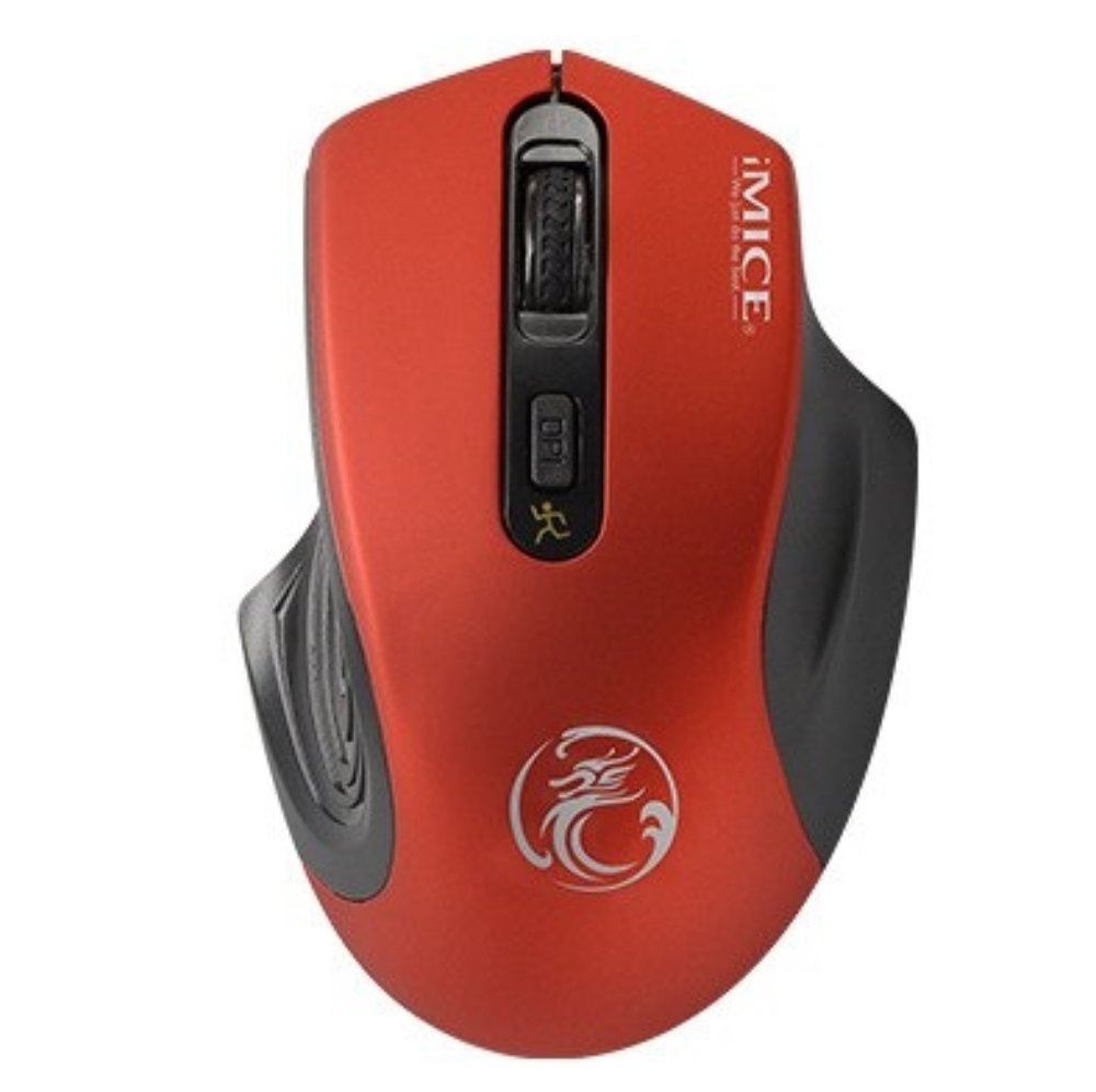 iMICE G-1800 2.4g Ergonomic Silent Wireless Mini Office Mouse Red-www.firsthelptech.ie