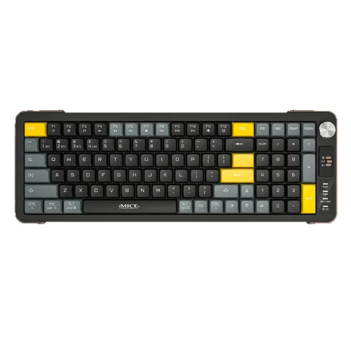 IMICE AN-800 99 Key 2.4GHz+BT 3 Channel Portable Keyboard Black&Gray&Yellow