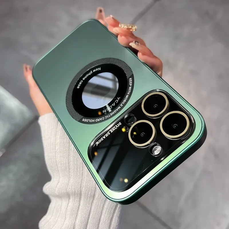 For Apple iPhone 11 YCADEN Lens Protection Magsafe Case Green-www.firsthelptech.ie